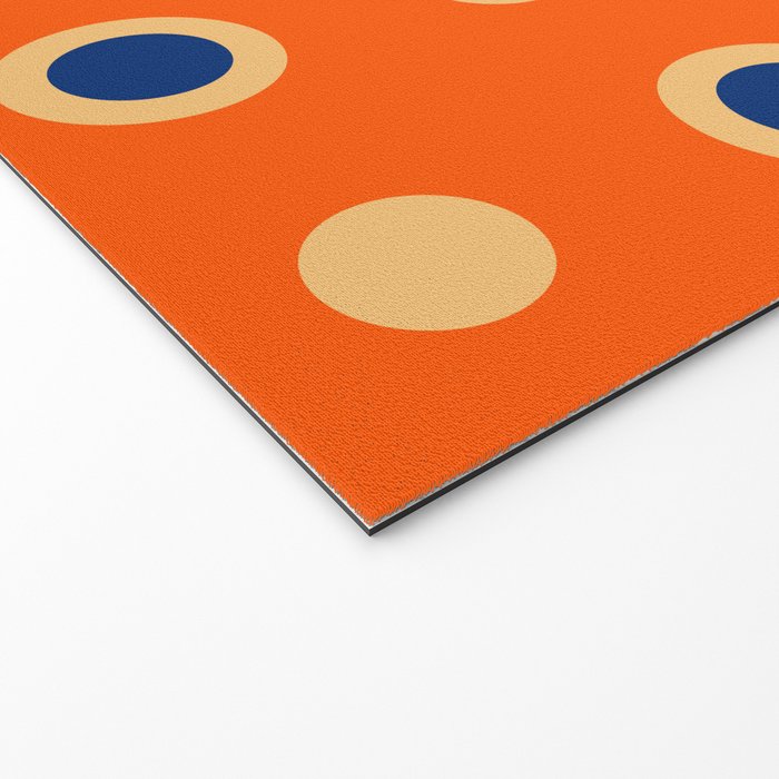 Mid Century Modern Scandinavian Art 241 Orange Blue Welcome Mat Gallery Image 2