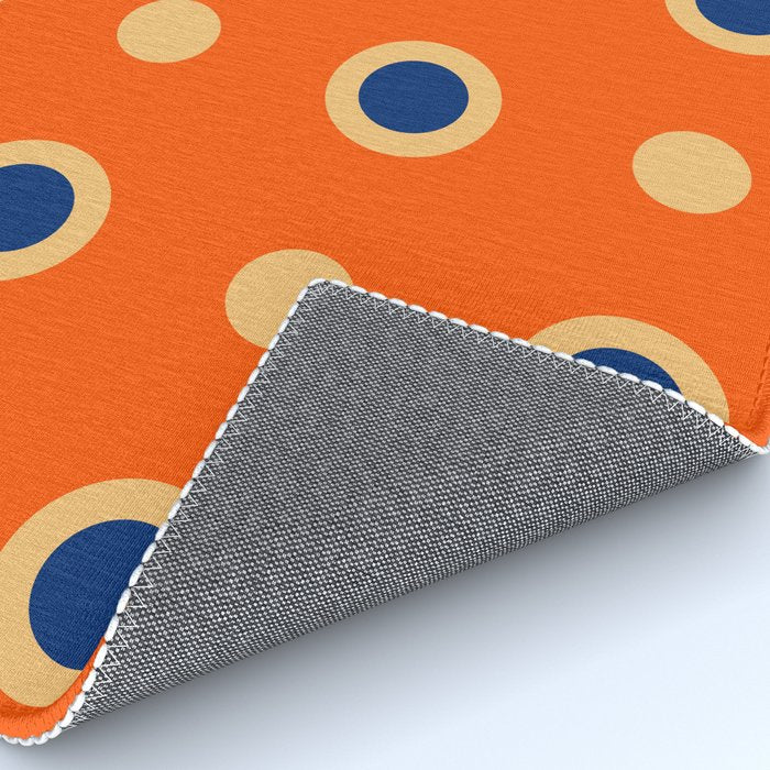 Mid Century Modern Scandinavian Art 241 Orange Blue Rug Gallery Image 4