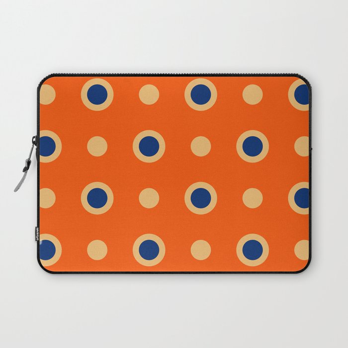 Mid Century Modern Scandinavian Art 241 Orange Blue Laptop Sleeve Gallery Image 1