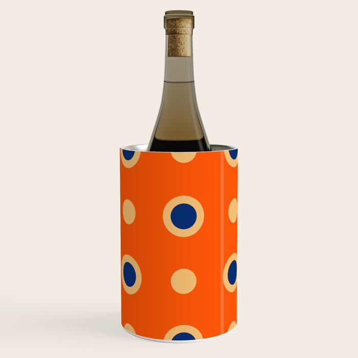 Mid Century Modern Scandinavian Art 241 Orange Blue Wine Chiller Gallery Image 3