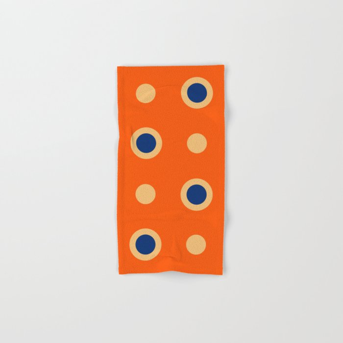 Mid Century Modern Scandinavian Art 241 Orange Blue Bath Towel Gallery Image 1