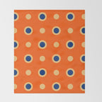 Mid Century Modern Scandinavian Art 241 Orange Blue Throw Blanket Gallery Image 2