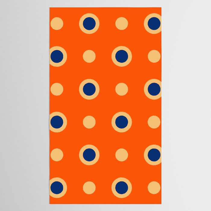 Mid Century Modern Scandinavian Art 241 Orange Blue Tablecloth Gallery Image 2