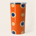 Mid Century Modern Scandinavian Art 241 Orange Blue Travel Mug Gallery Image 1