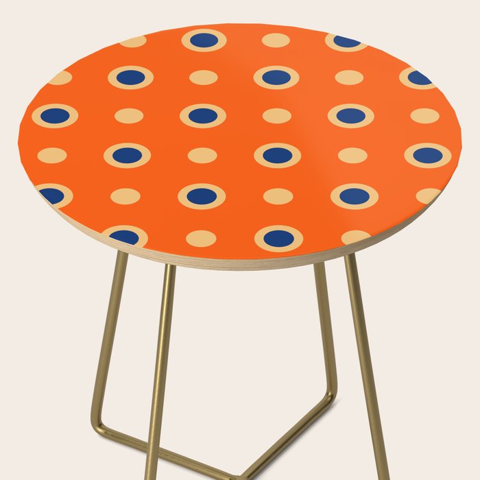 Mid Century Modern Scandinavian Art 241 Orange Blue Side Table Gallery Image 2