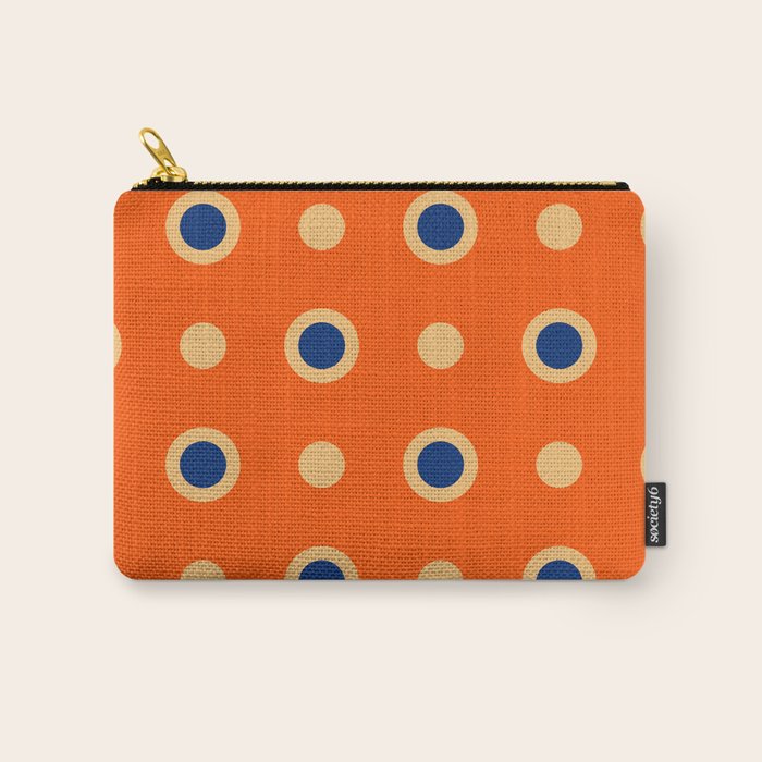 Mid Century Modern Scandinavian Art 241 Orange Blue Carry All Pouch Gallery Image 1