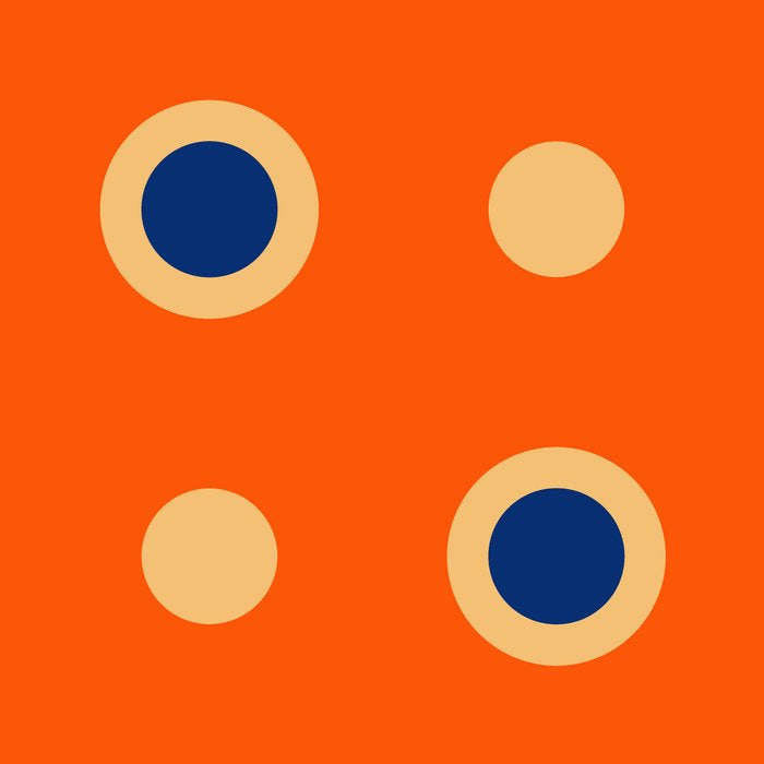 Mid Century Modern Scandinavian Art 241 Orange Blue Coffee Mug Gallery Image 2