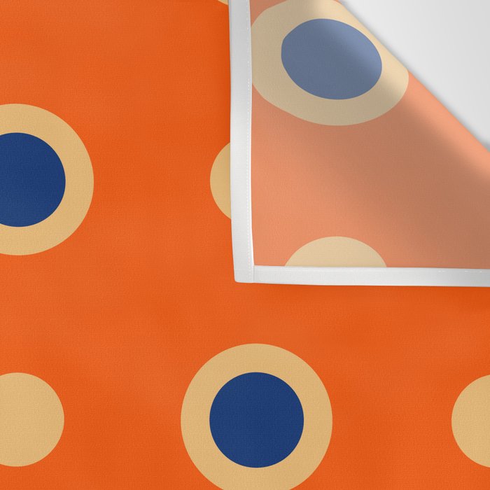 Mid Century Modern Scandinavian Art 241 Orange Blue Wall Tapestry Gallery Image 3