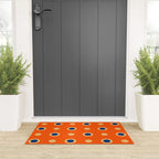 Mid Century Modern Scandinavian Art 241 Orange Blue Welcome Mat Gallery Image 3