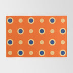 Mid Century Modern Scandinavian Art 241 Orange Blue Rug Gallery Image 2