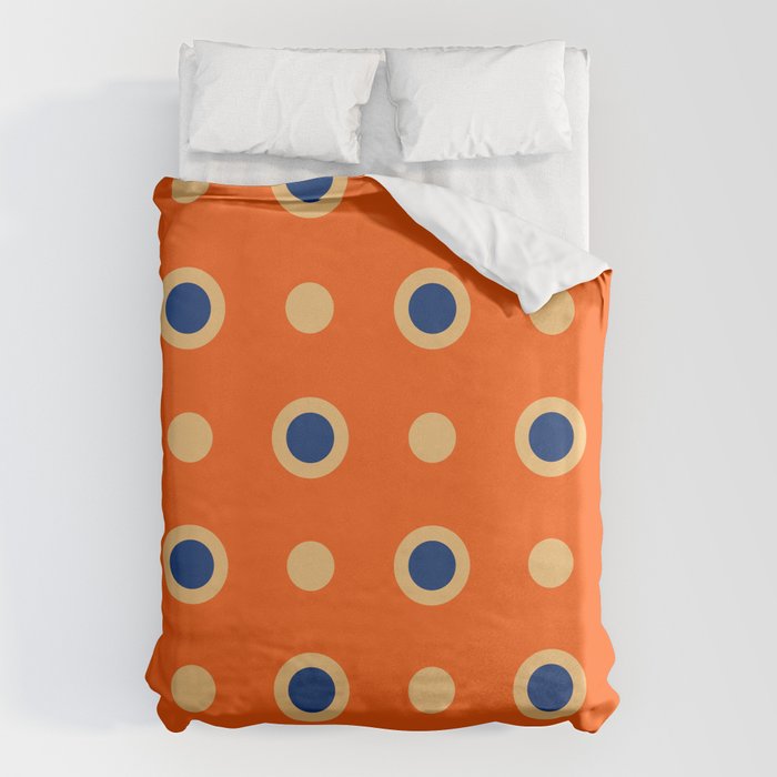 Mid Century Modern Scandinavian Art 241 Orange Blue Duvet Cover Gallery Image 6