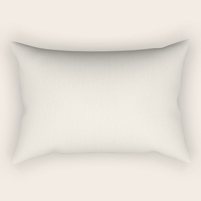 Solid Cream (Off White) Rectangular Pillow Gallery Image 2