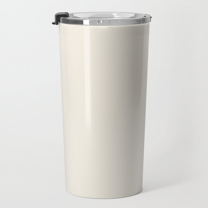 Solid Cream (Off White) Travel Mug Gallery Image 3