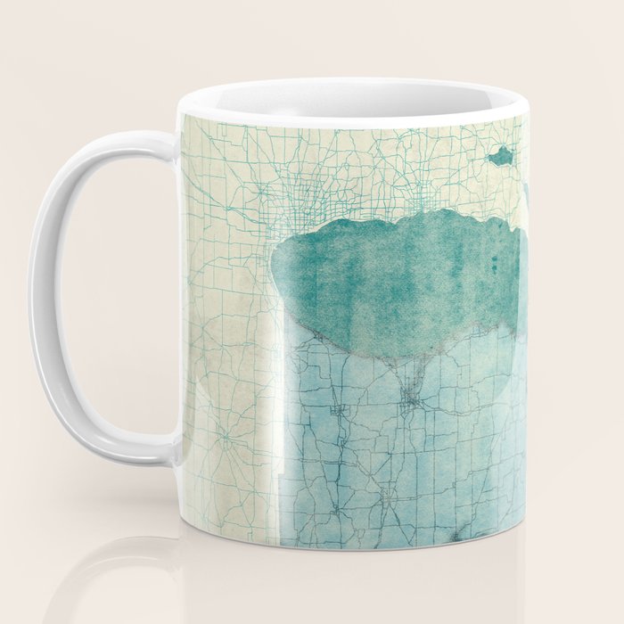 Michigan State Map Blue Vintage Coffee Mug Gallery Image 3