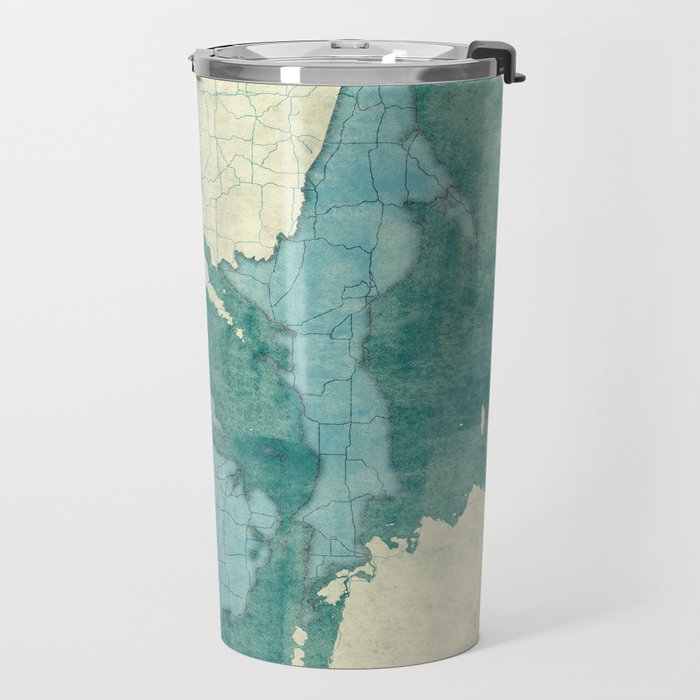 Michigan State Map Blue Vintage Travel Mug Gallery Image 2