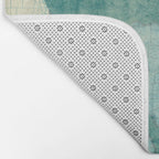 Michigan State Map Blue Vintage Bath Mat Gallery Image 2