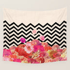 Chevron Flora II Wall Tapestry Gallery Image 4