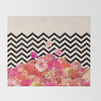 Chevron Flora II Throw Blanket Gallery Image 2