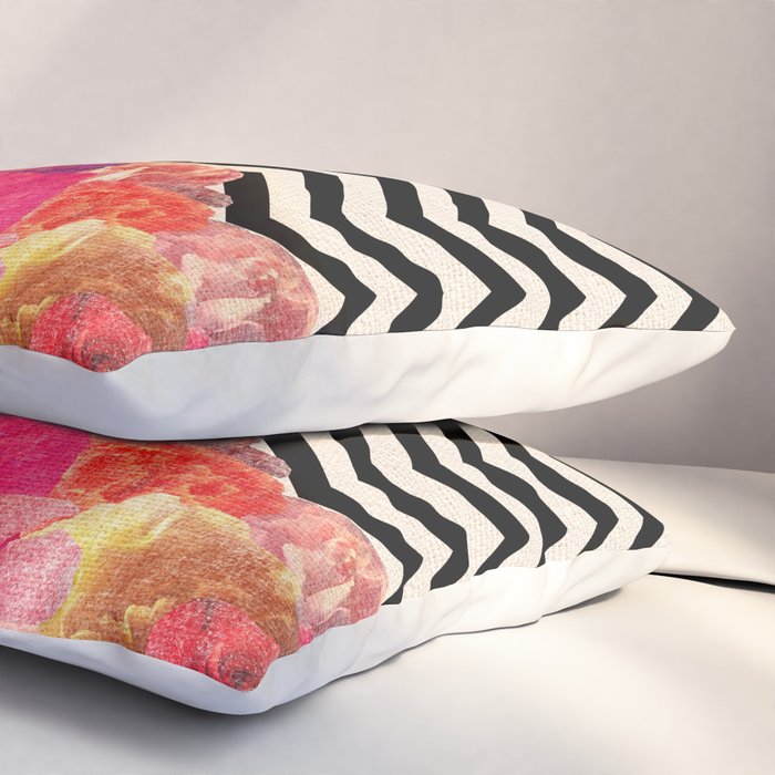 Chevron Flora II Pillow Sham Gallery Image 3