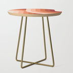 Mid Century Modern Geometric 89 in Terracotta Shades (Rainbow Abstract) Side Table Gallery Image 1