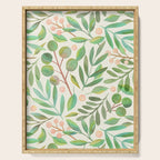 Watercolor Leaves I Serving Tray Gallery Image 1