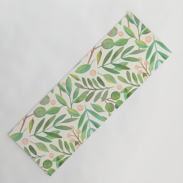 Watercolor Leaves I Yoga Mat Gallery Image 1