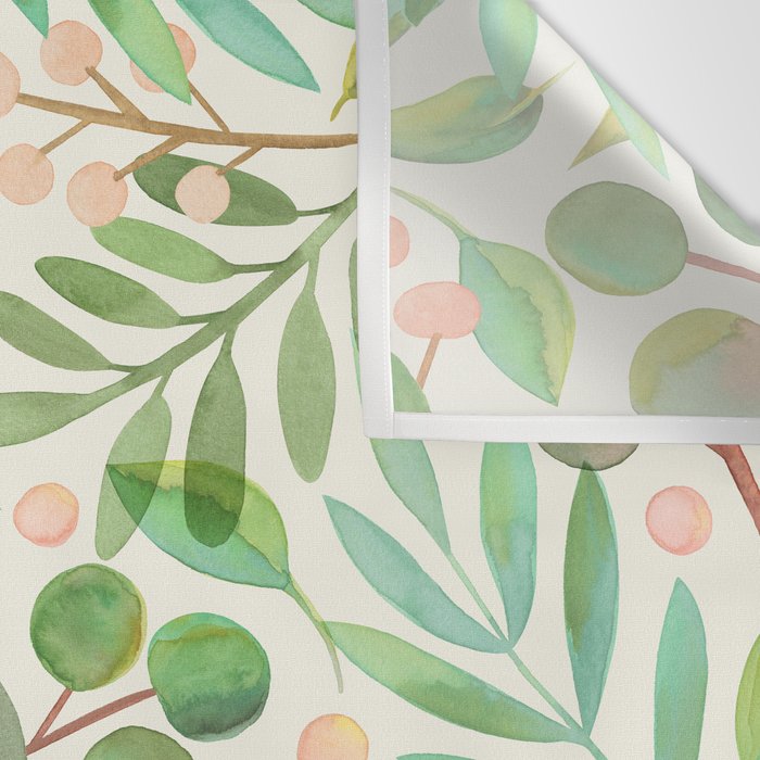 Watercolor Leaves I Wall Tapestry Gallery Image 3
