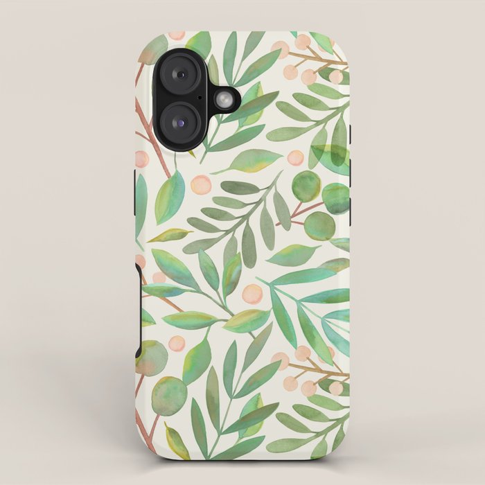 Watercolor Leaves I iPhone Case Gallery Image 1