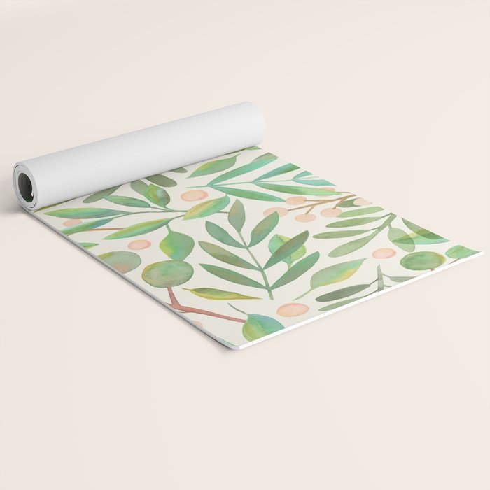 Watercolor Leaves I Yoga Mat Gallery Image 2