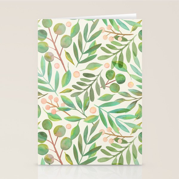 Watercolor Leaves I Stationery Card Gallery Image 1