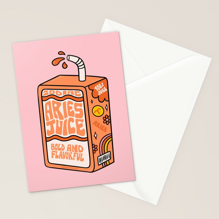 Aries Juice Box Stationery Card Gallery Image 2