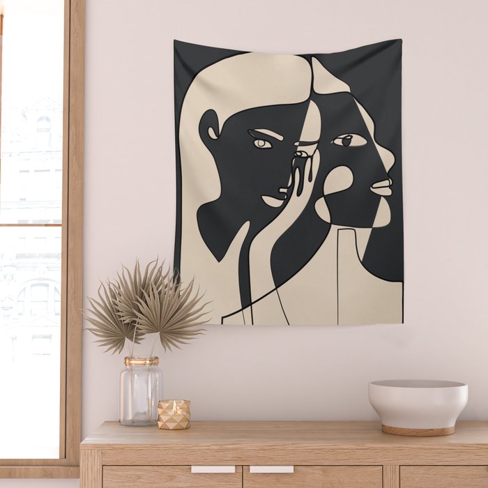 Abstract Faces 14 Wall Tapestry Gallery Image 2