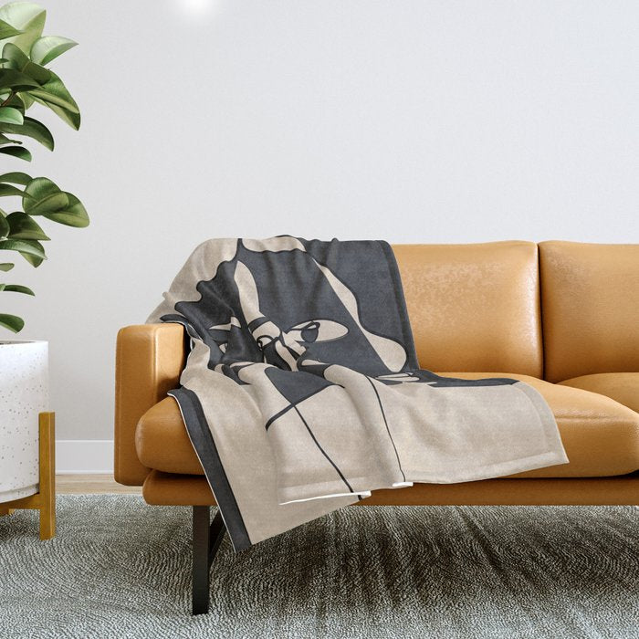 Abstract Faces 14 Throw Blanket Gallery Image 1