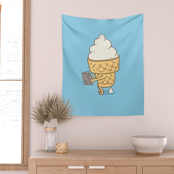 Everyone Poops (Blue) Wall Tapestry Gallery Image 2