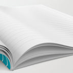Minimal Line Curvature XV Bright Aqua Mid Century Modern Arch Abstract Notebook Gallery Image 2