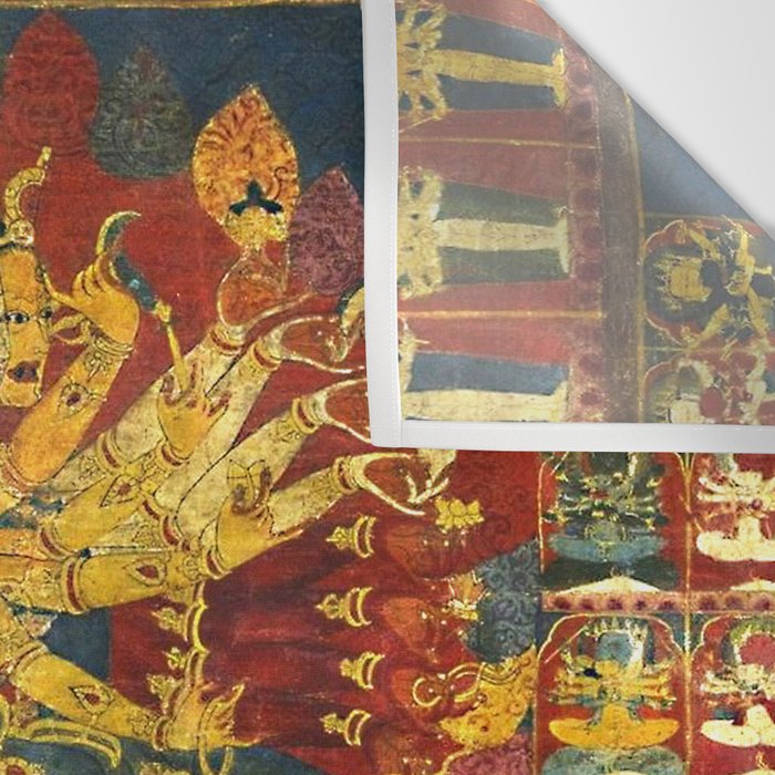 Tibetan Buddhist Kalachakra Wheel Time 1400s Wall Tapestry Gallery Image 3