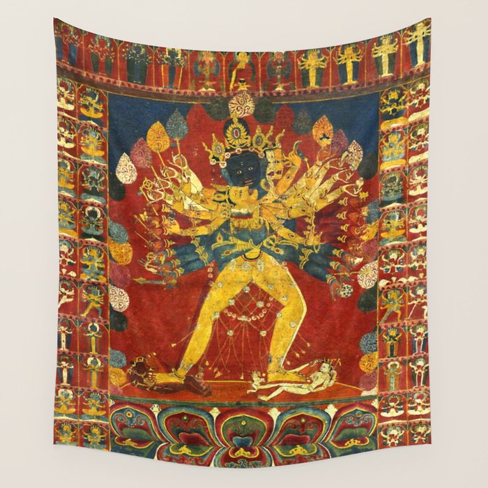 Tibetan Buddhist Kalachakra Wheel Time 1400s Wall Tapestry Gallery Image 4