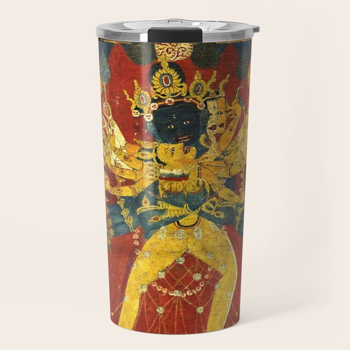 Tibetan Buddhist Kalachakra Wheel Time 1400s Travel Mug Gallery Image 1