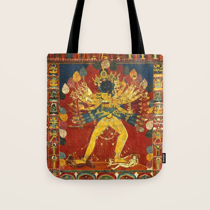 Tibetan Buddhist Kalachakra Wheel Time 1400s Tote Bag Gallery Image 1