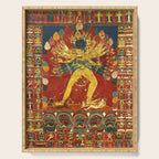 Tibetan Buddhist Kalachakra Wheel Time 1400s Serving Tray Gallery Image 1