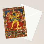 Tibetan Buddhist Kalachakra Wheel Time 1400s Stationery Card Gallery Image 2