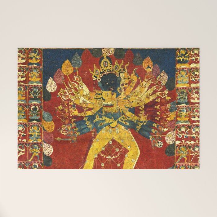 Tibetan Buddhist Kalachakra Wheel Time 1400s Welcome Mat Gallery Image 1