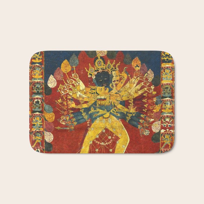 Tibetan Buddhist Kalachakra Wheel Time 1400s Bath Mat Gallery Image 1