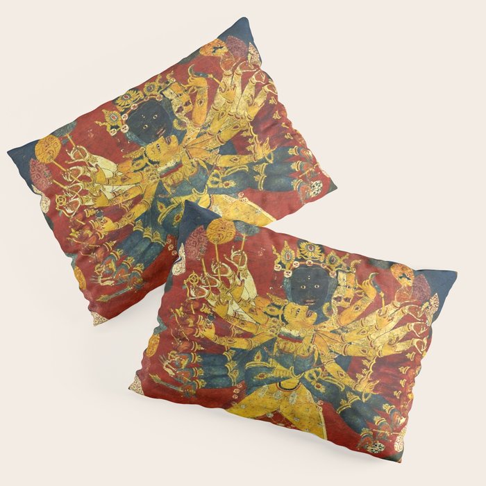 Tibetan Buddhist Kalachakra Wheel Time 1400s Pillow Sham Gallery Image 1