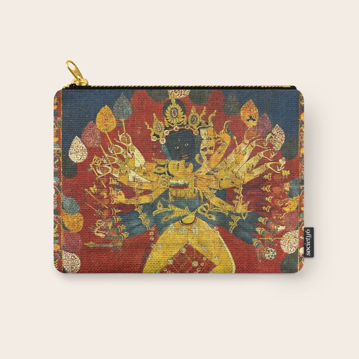 Tibetan Buddhist Kalachakra Wheel Time 1400s Carry All Pouch Gallery Image 1