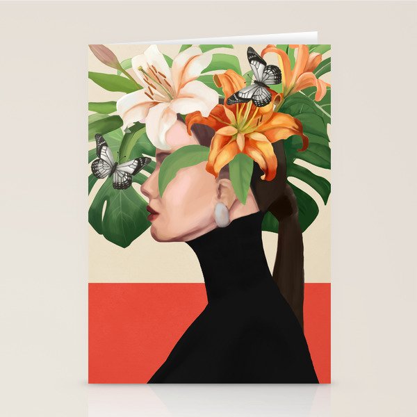 Floral Serenity Stationery Card Gallery Image 2