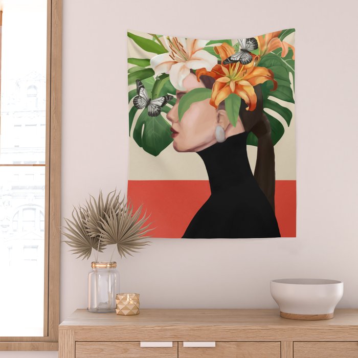 Floral Serenity Wall Tapestry Gallery Image 2