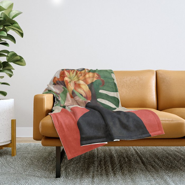 Floral Serenity Throw Blanket Gallery Image 1