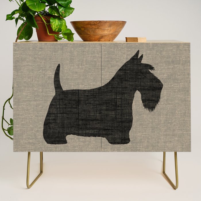 Scottish Terrier | Black Scottie Dog Silhouette Credenza Gallery Image 1