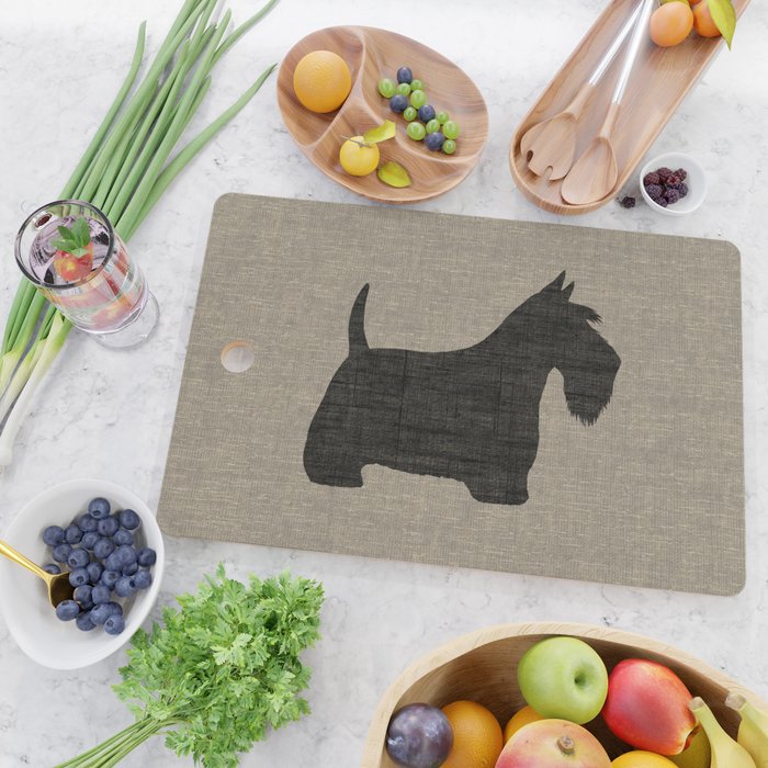 Scottish Terrier | Black Scottie Dog Silhouette Cutting Board Gallery Image 2